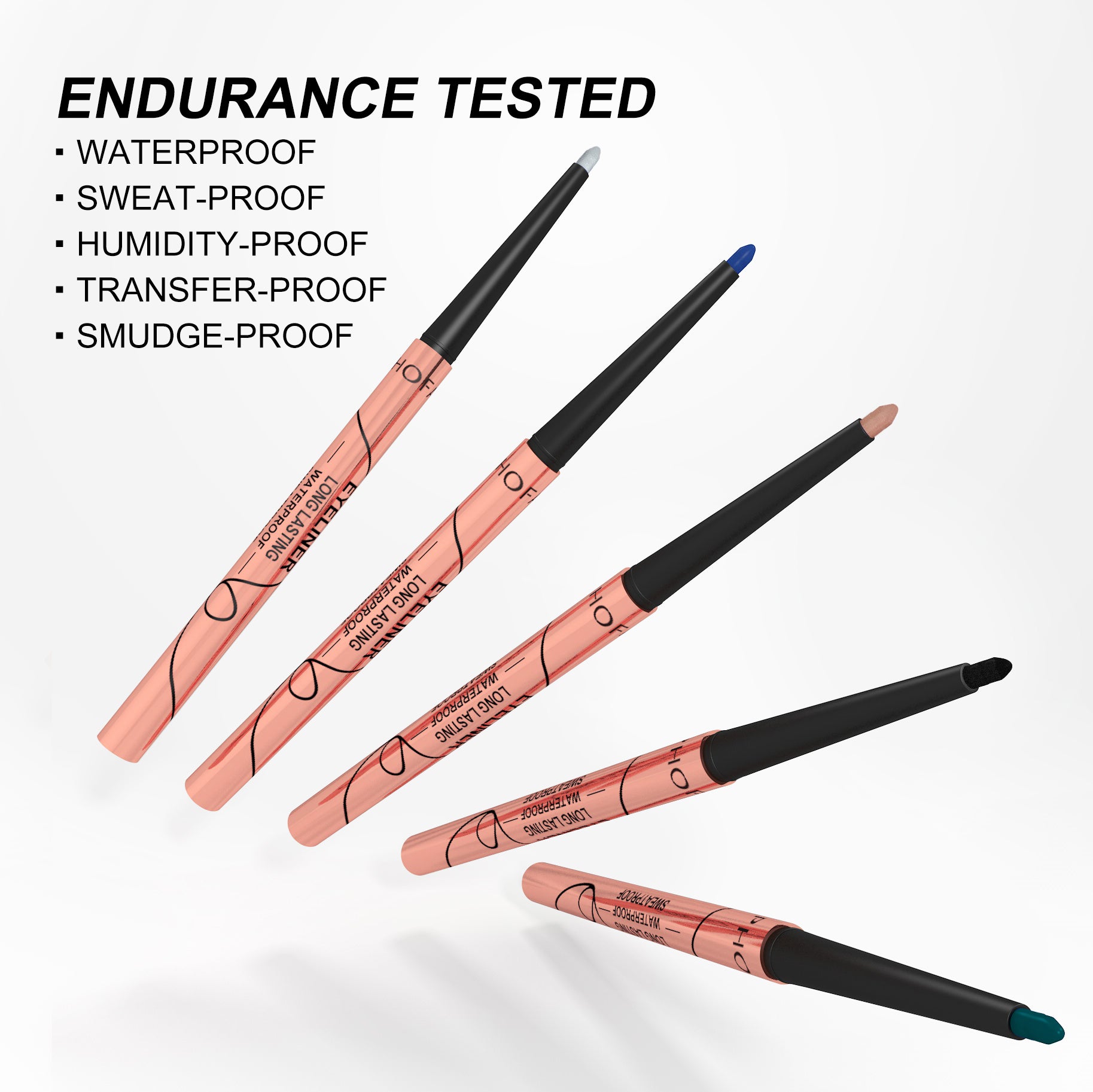 PHOFAY 8pc Gel Eyeliner Pencil,Long-listing Quick-drying Eye Black crayon matte Eyeliner Cream Waterproof Eyeliner