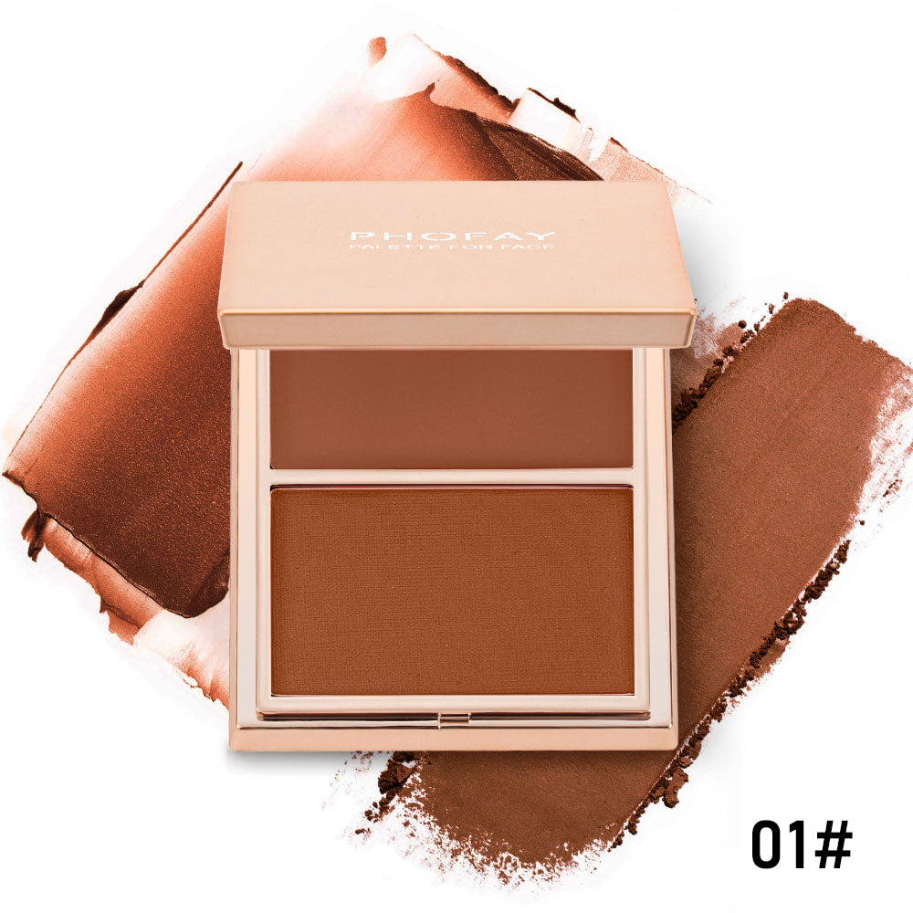 PHOFAY Double-Take Cream & Powder Blush Duo