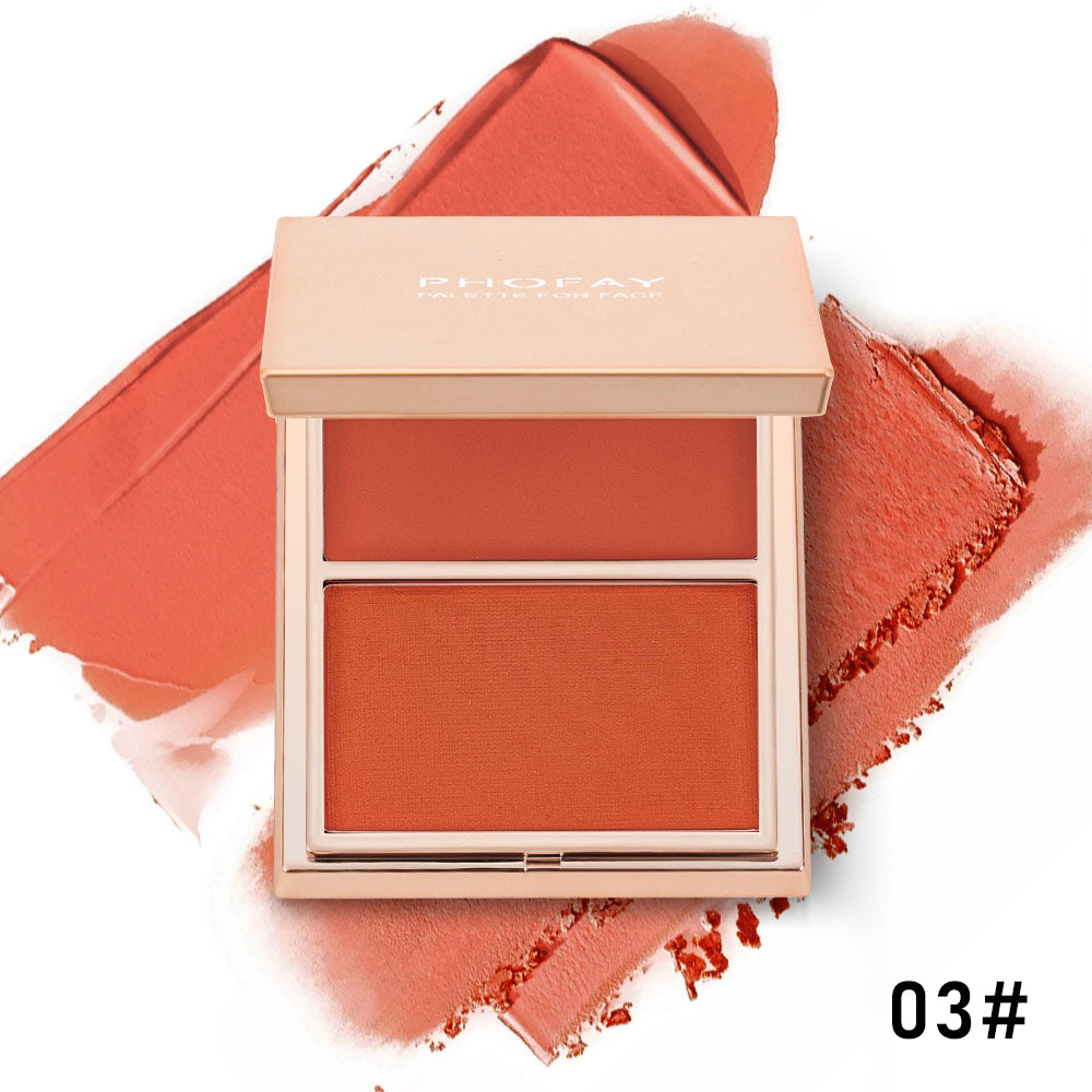 PHOFAY Double-Take Cream & Powder Blush Duo