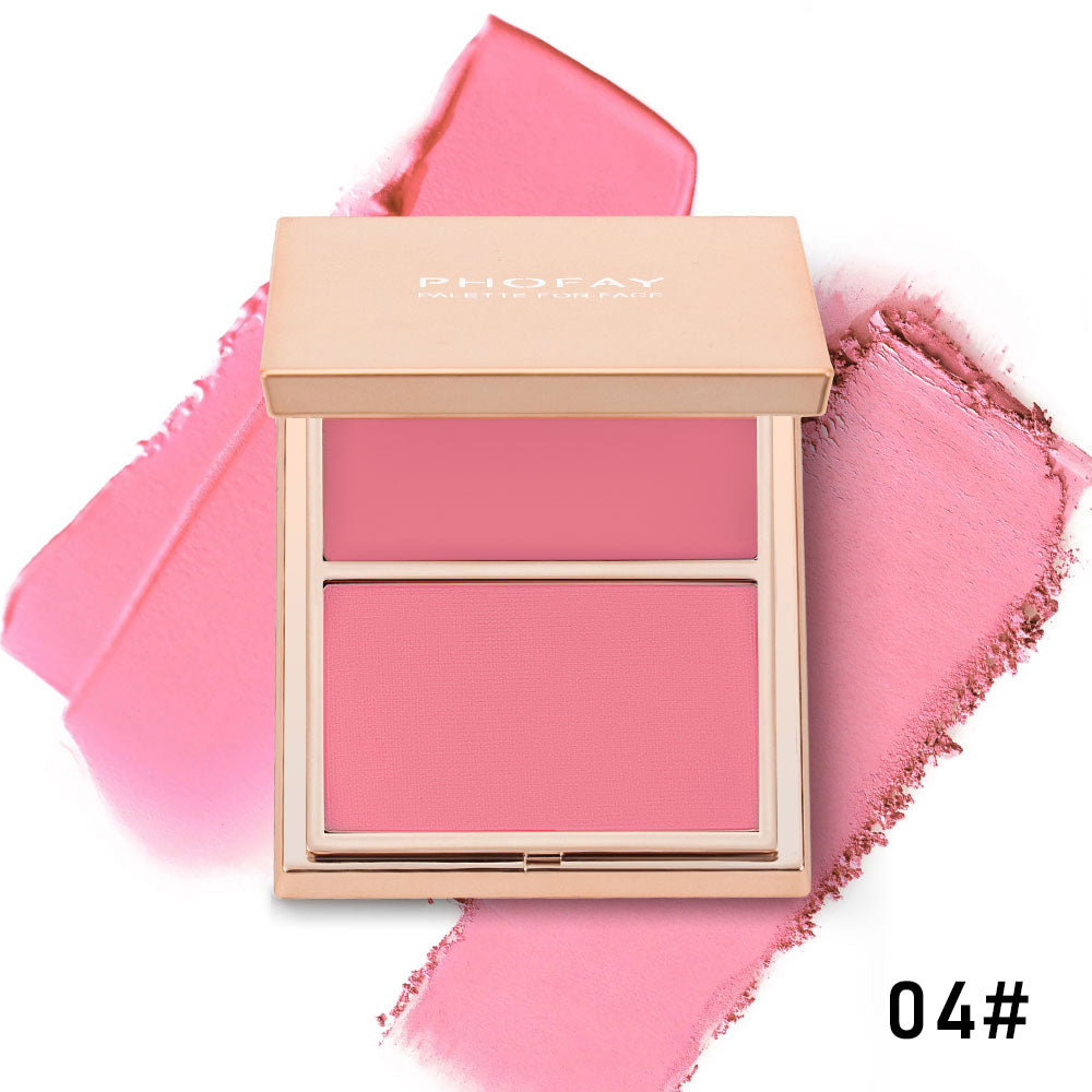 PHOFAY Double-Take Cream & Powder Blush Duo