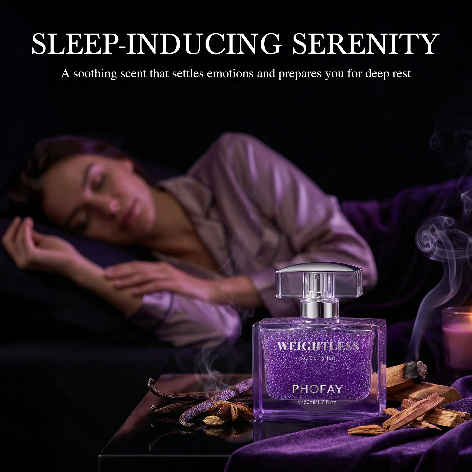 WEIGHTLESS Eau De Parfum A Soft Scent for Quiet Nights.