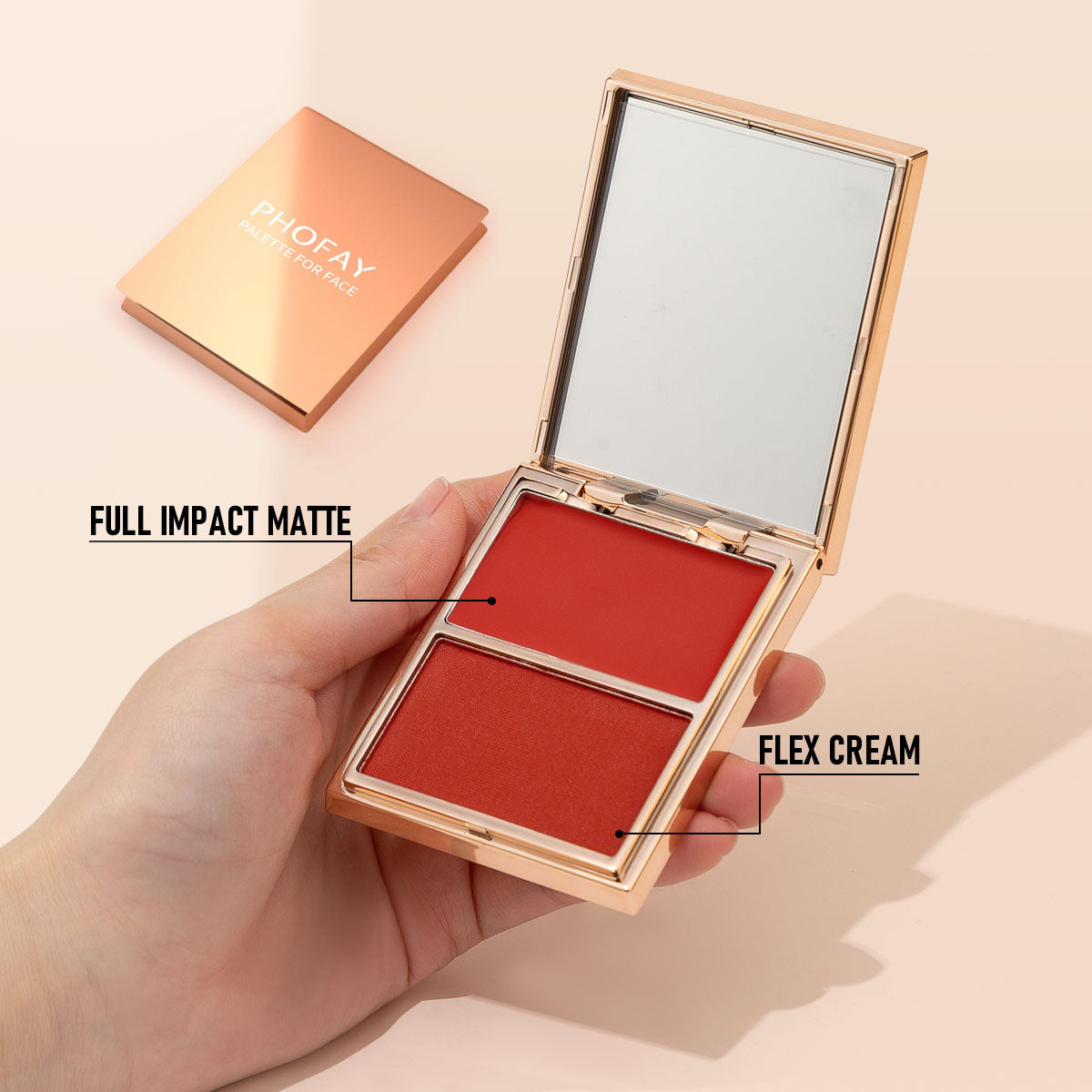 PHOFAY Double-Take Cream & Powder Blush Duo